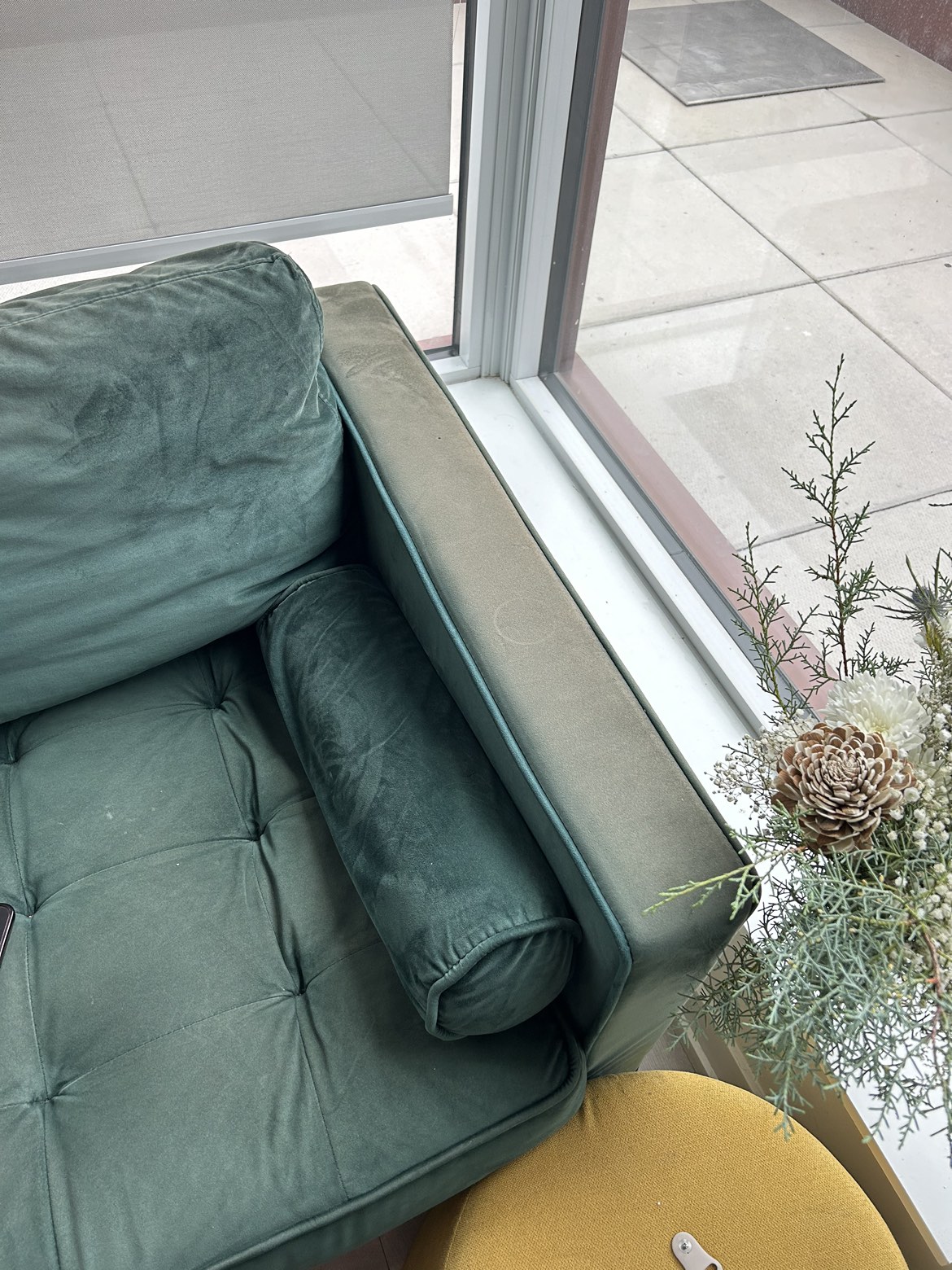 2-piece upholstered velvet AllModern Sofa and Chaise - photo 4