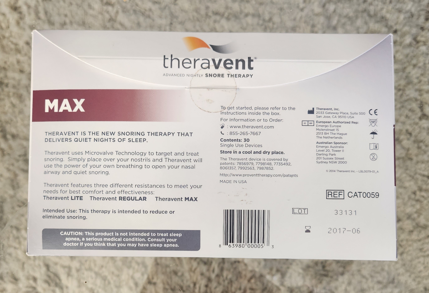 Theravent Snoring Therapy nasal strips #freecycle - photo 2