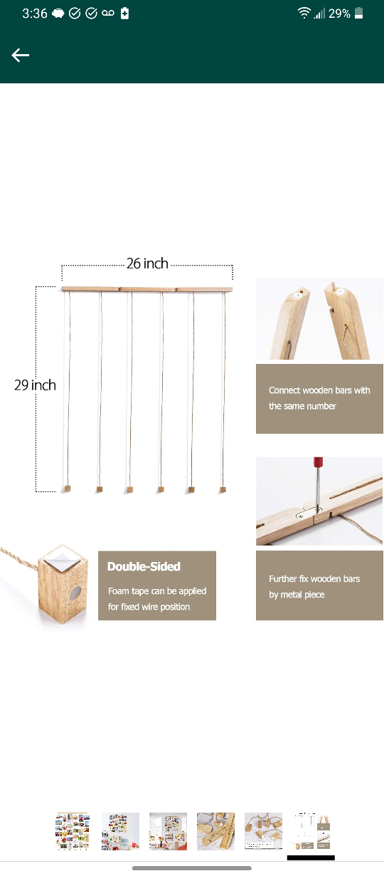 Wall photo clip hanger