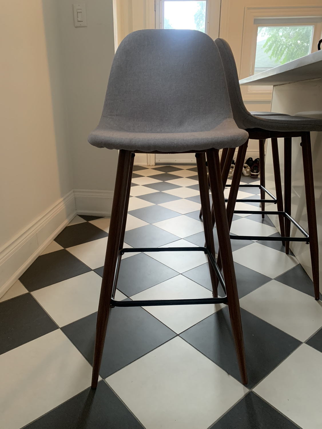3 mid-century style stools - photo 2