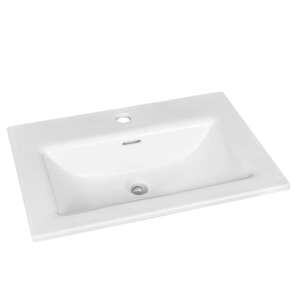 🎁Rectangular Drop-in Sink with Single Hole Drilling in White