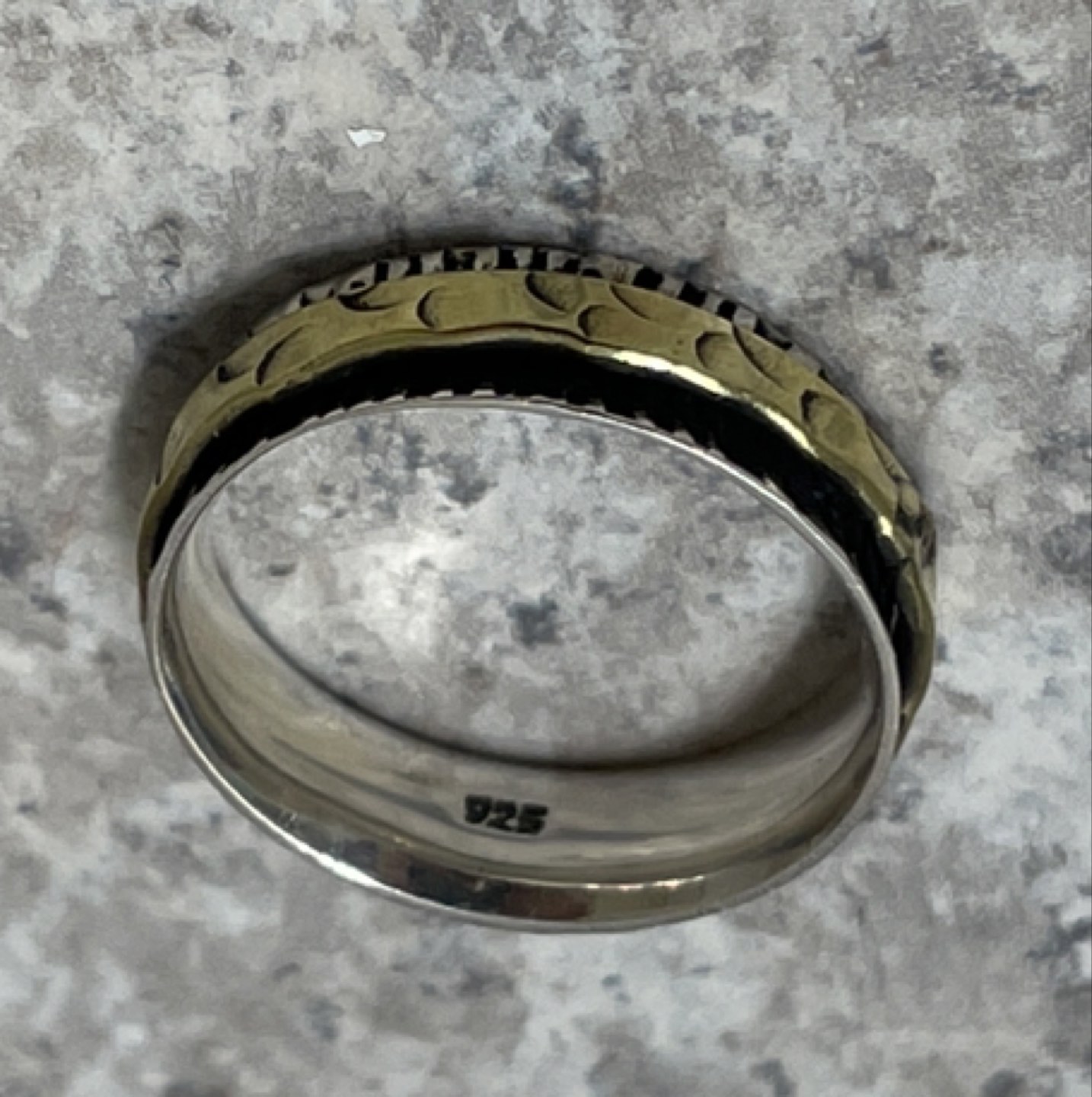 Size 6 Meditation Sterling Silver Ring 🎁 - photo 4