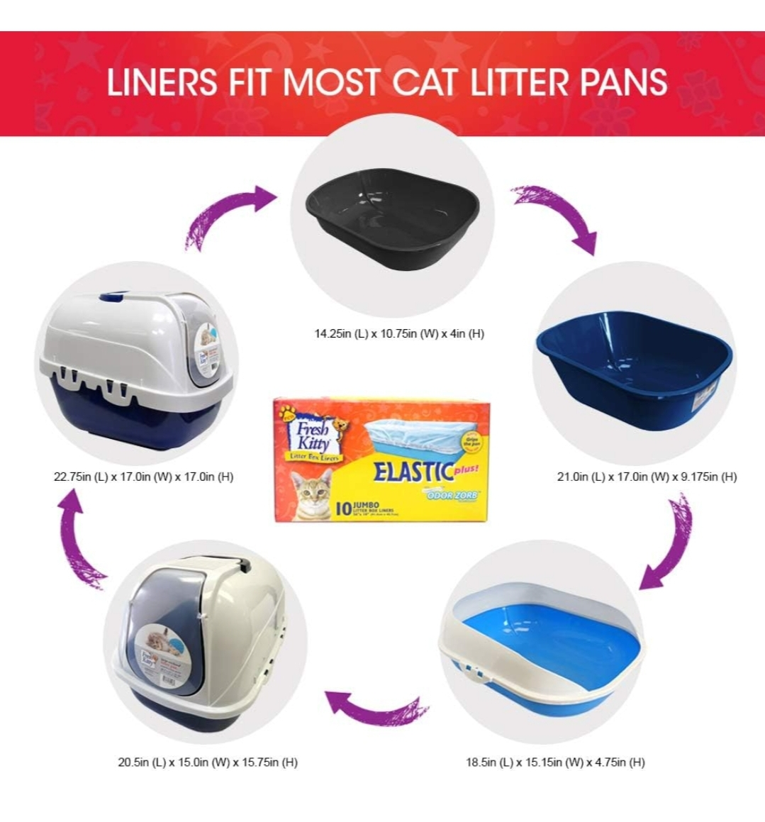 🎁Fresh Kitty Super Thick Super Jumbo Litter Bags🎁 image indicator(4)