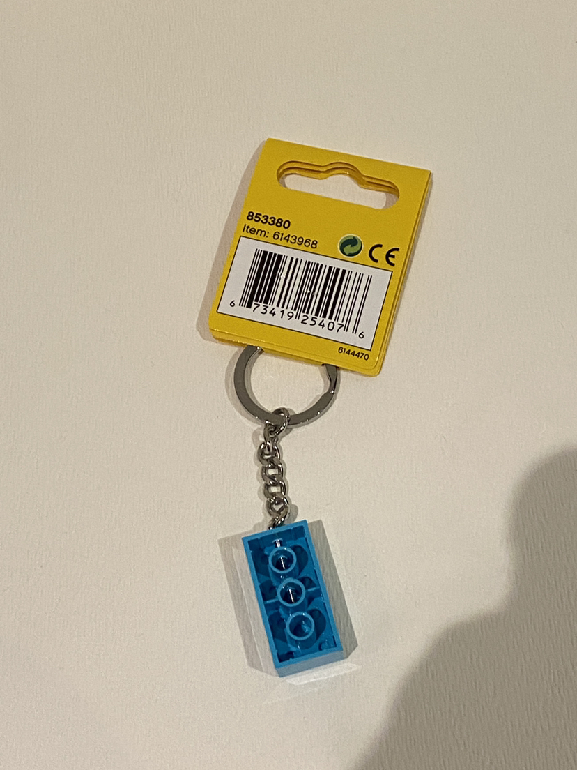 LEGO Turquoise Light Blue Keychain NEW image indicator(3)