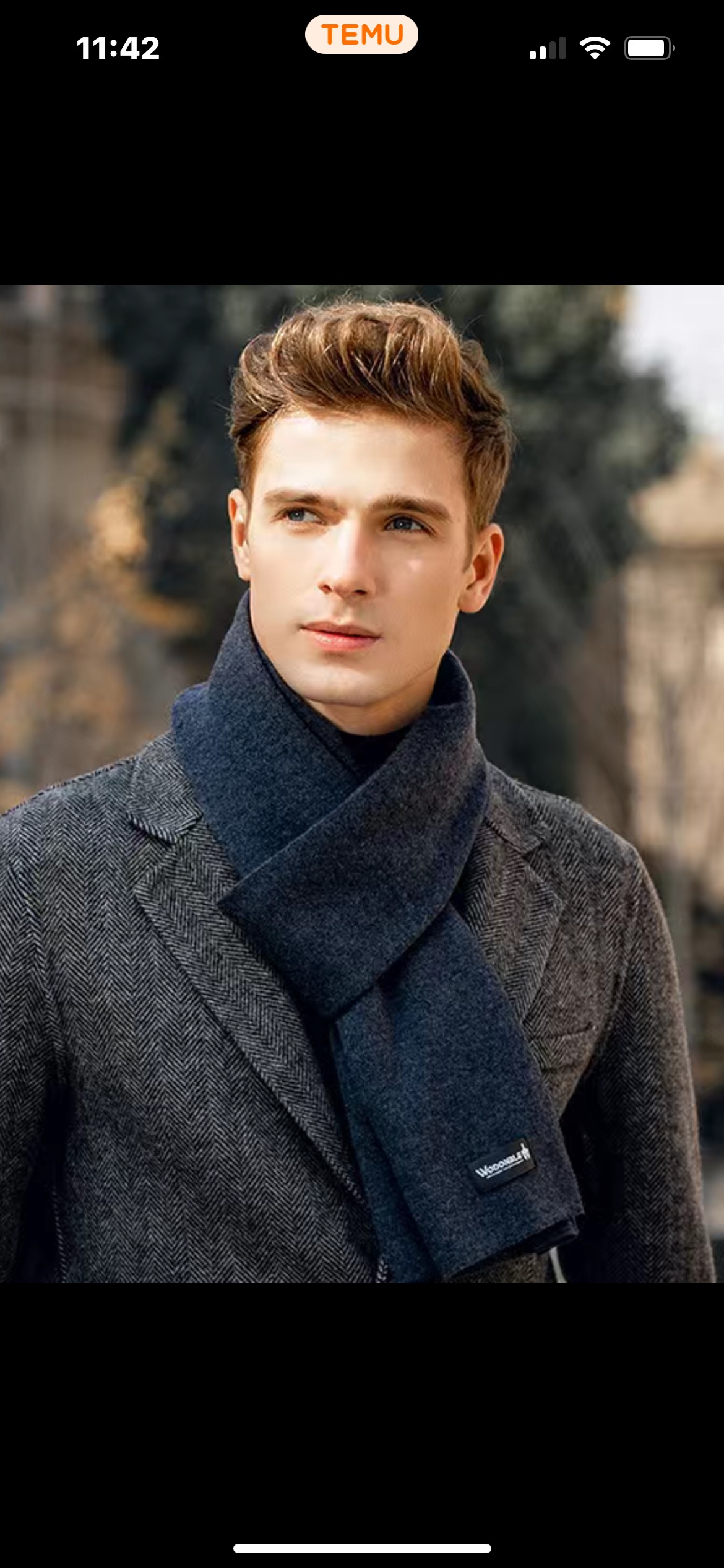 Men’s  100% Woollen Long Scarf Brand New, Tags on thumbnail