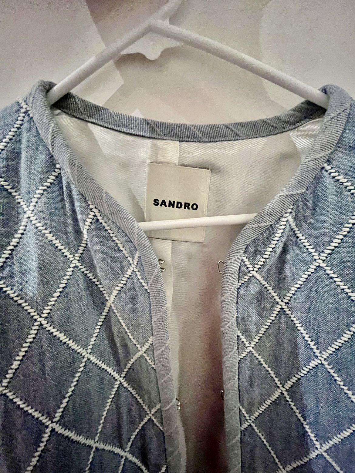 New SANDRO Denim Topstitched Jacket image indicator(5)
