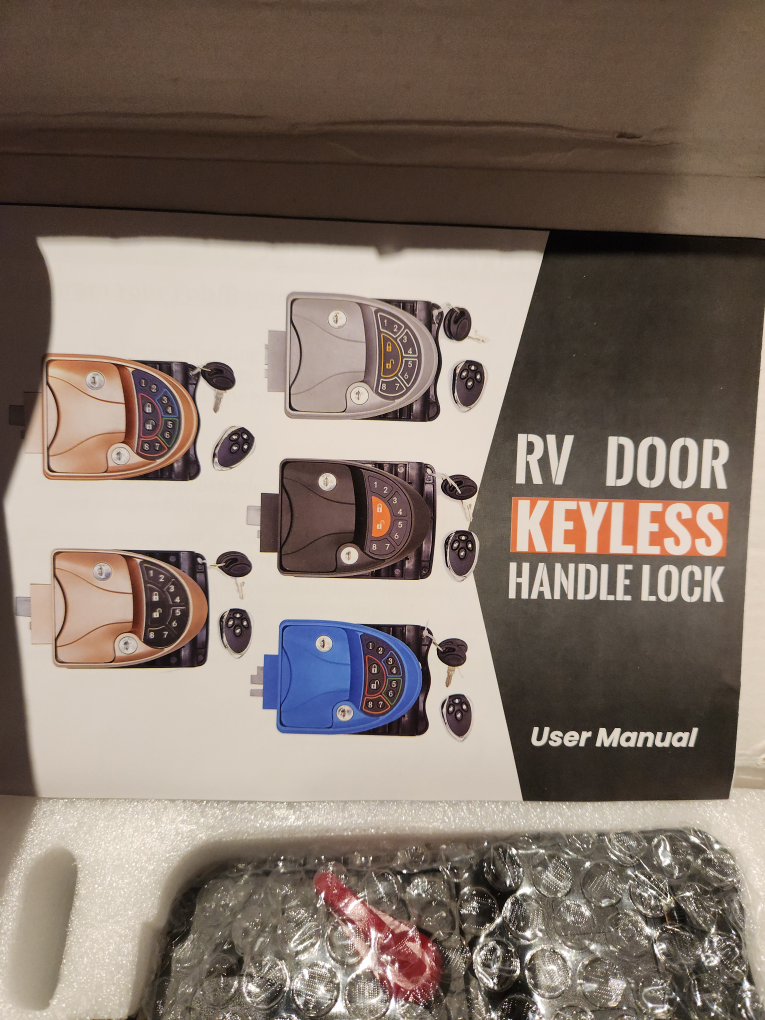 RV for keyless handle lock black