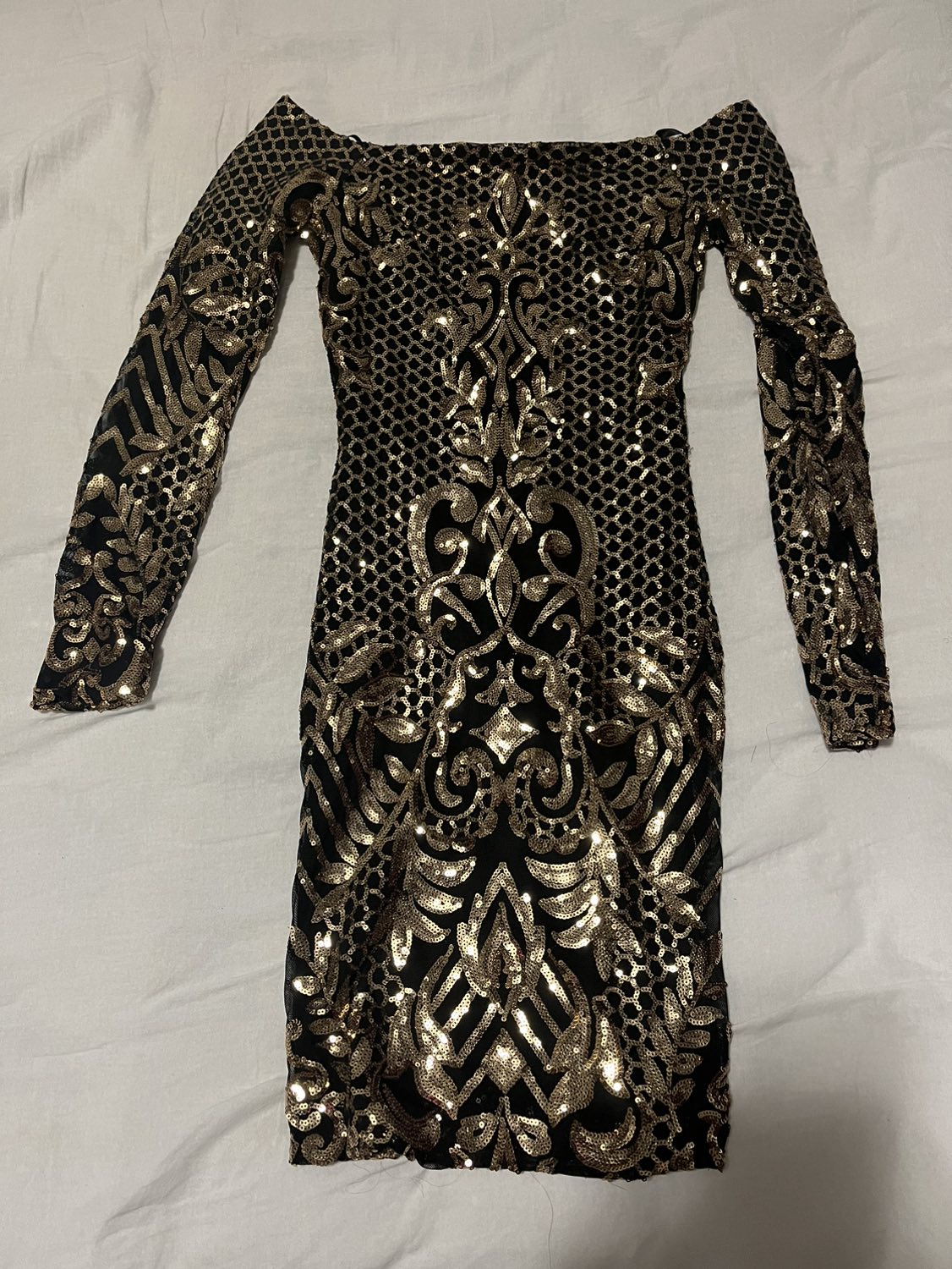Women's Black and Gold Dress - photo 4