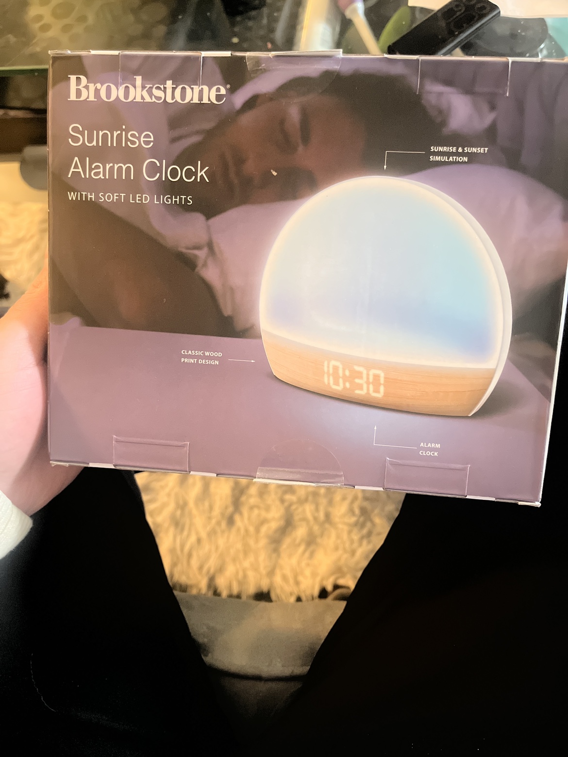 Brookstone Sunrise Alarm Clock with Soft LED Lights - photo 2