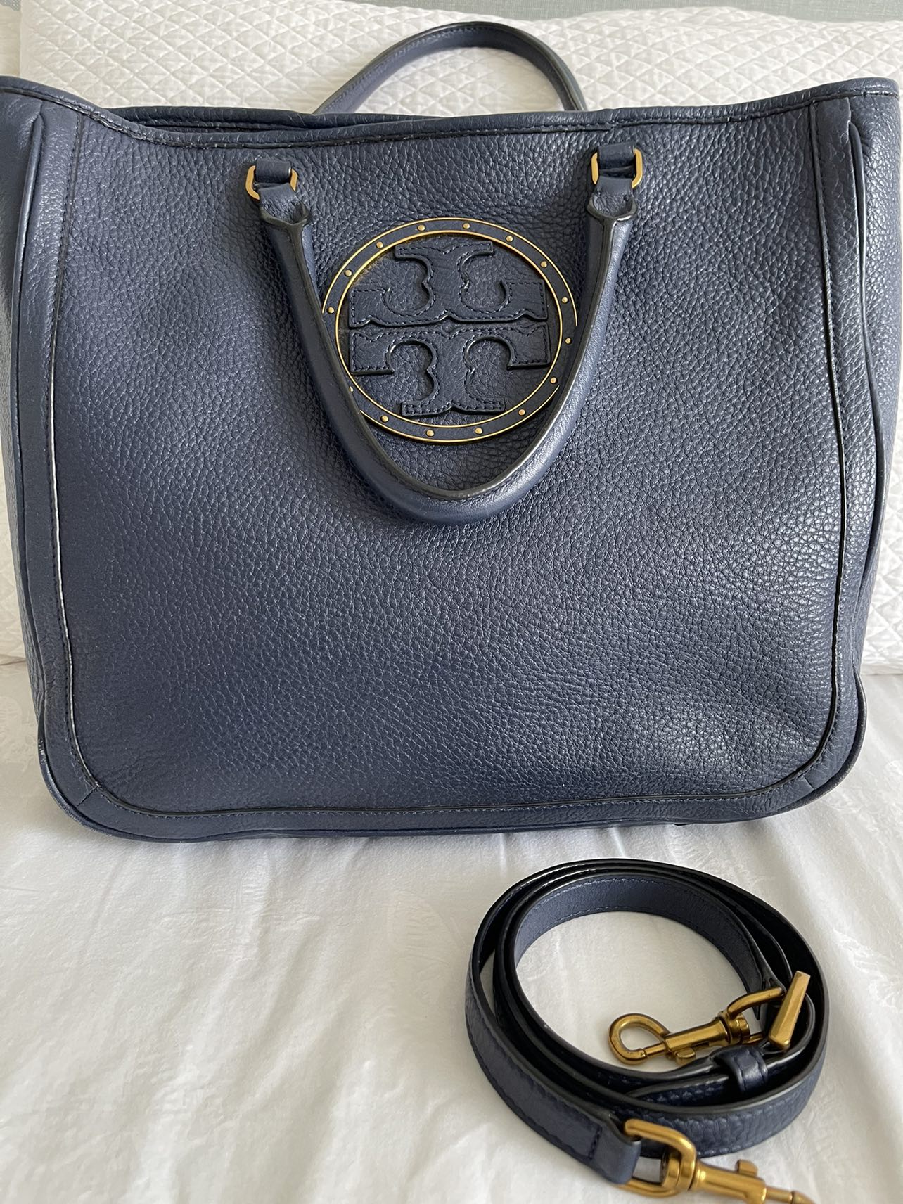 Tory Burch Stud Tote Bag - Royal Navy - photo 4