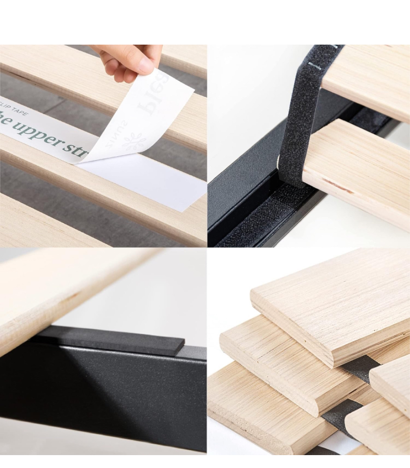 Queen Sized Metal Platforma Bed Frame / Wood Slat Support - photo 2