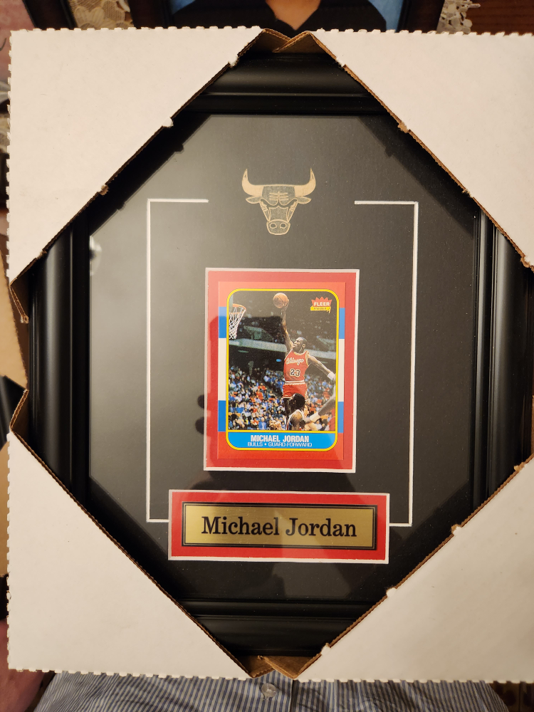 FRAMED REPRINT ROOKIE CARDS ORR GRETZKY JORDAN ROY LEMIEUX image indicator(2)