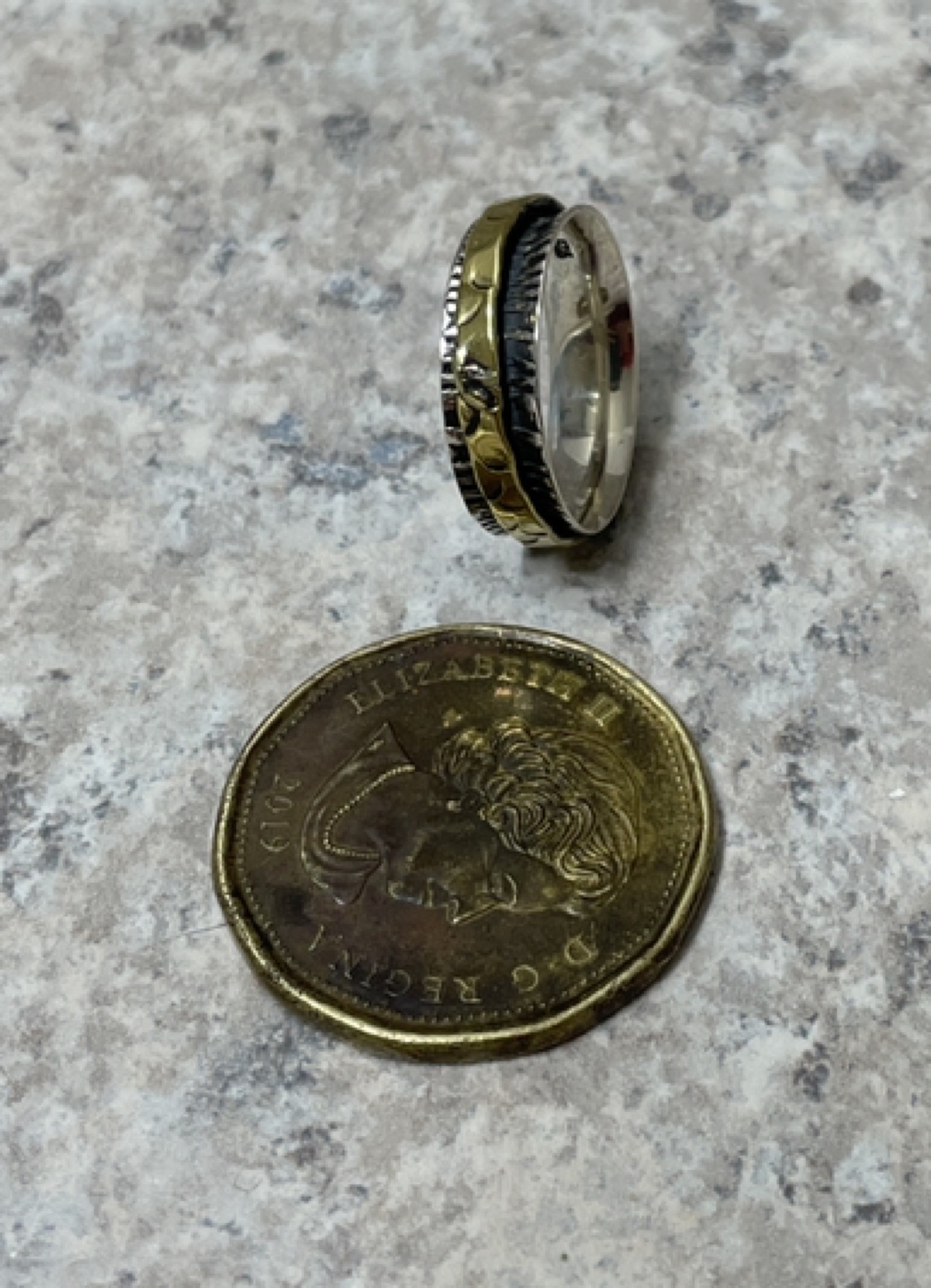 Size 6 Meditation Sterling Silver Ring 🎁 - photo 5