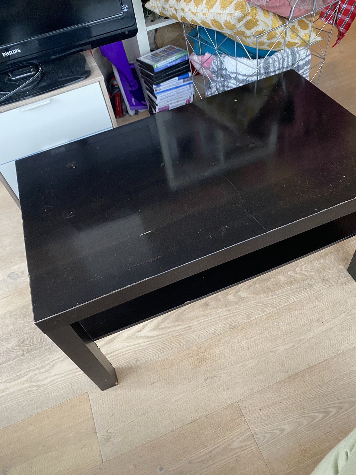 Black/Brown ikea coffee table