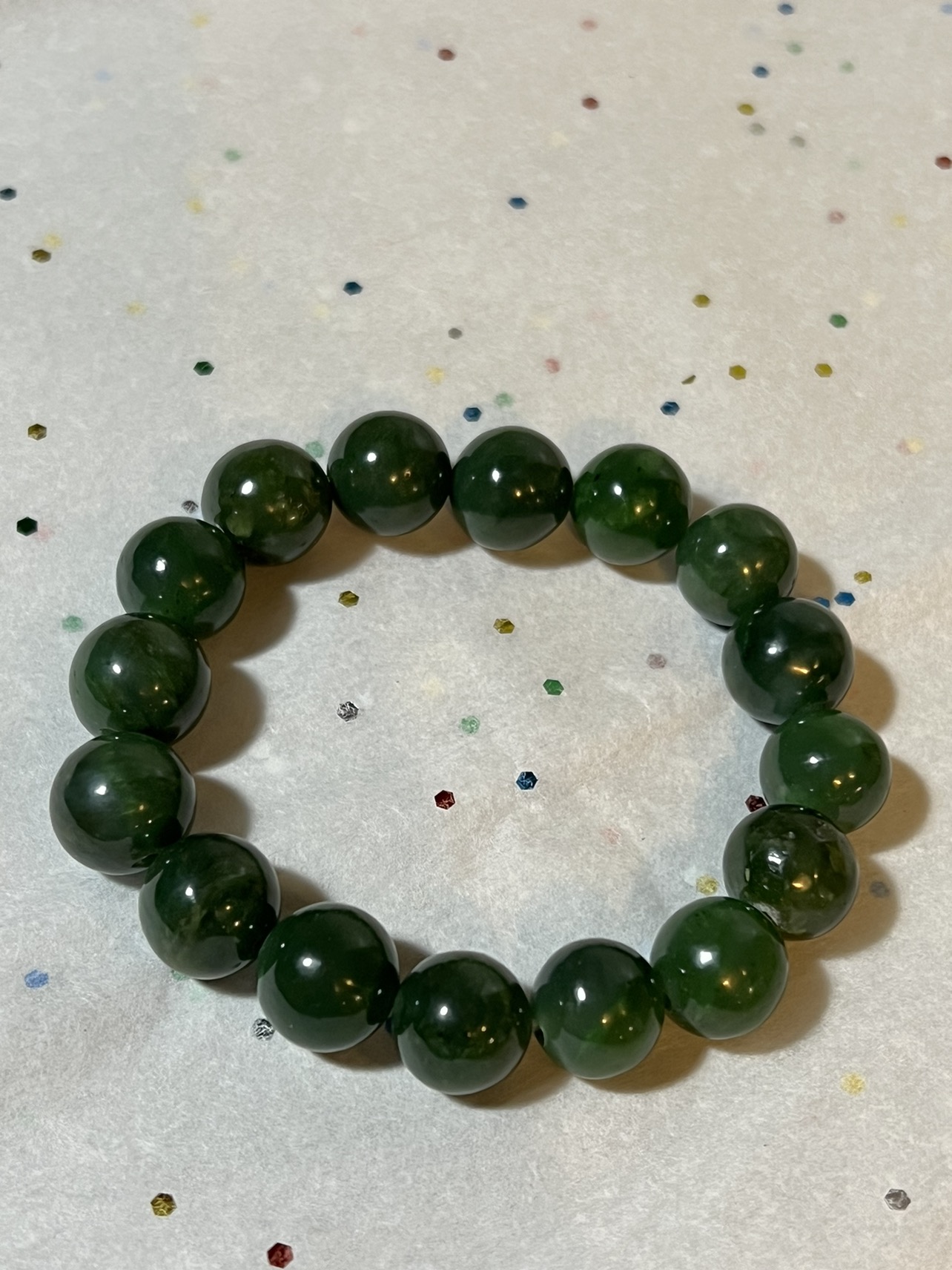 Natural Green Nephrite Jade bracelet 10mm