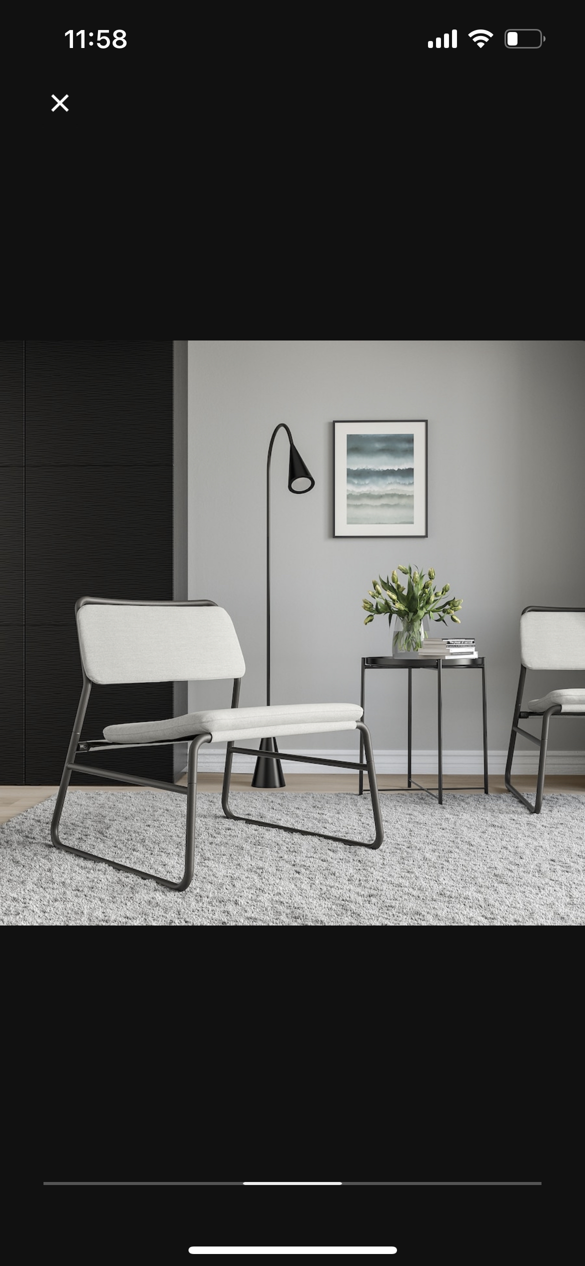 Ikea Grey Fabric Chair - photo 3