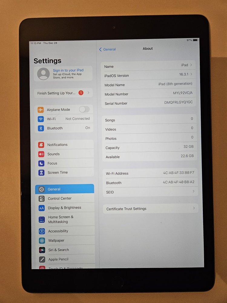 iPad 8th gen 32GB