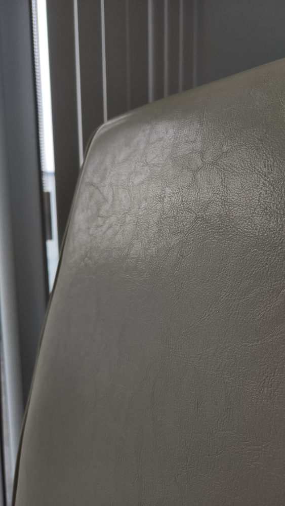 biege leather dining chair - photo 4