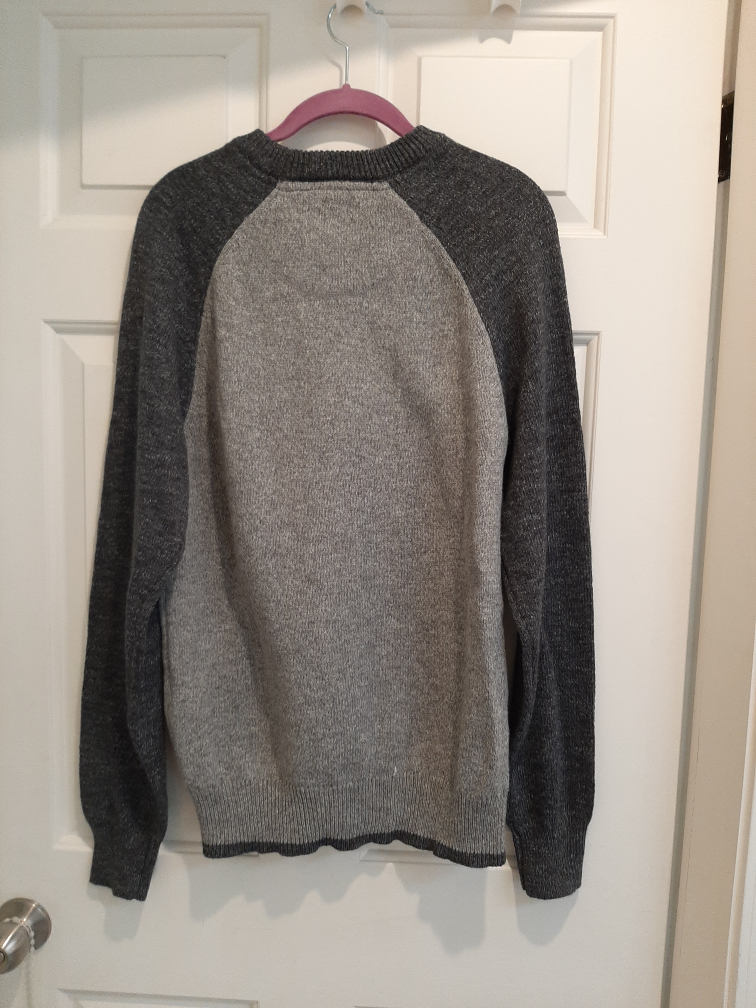 ROOTS Mens Grey Cotton Sweater *brand new* - photo 2
