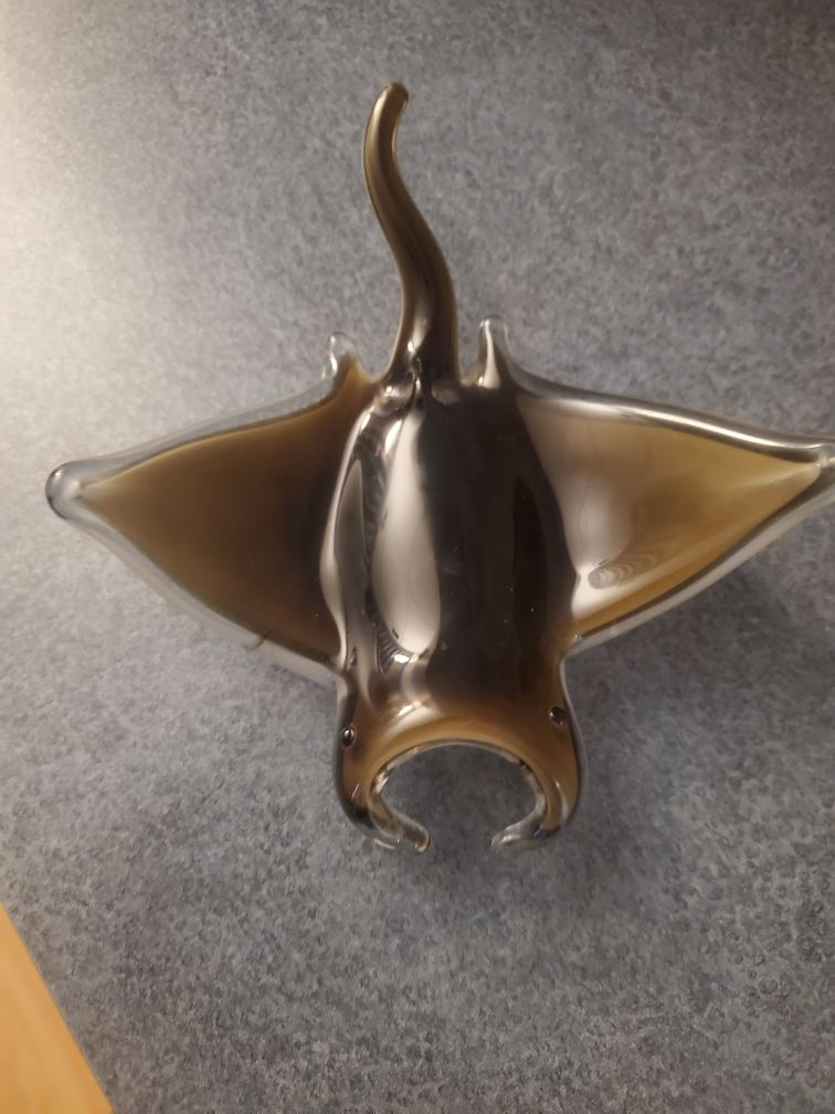 Blown Glass manta ray decor thumbnail
