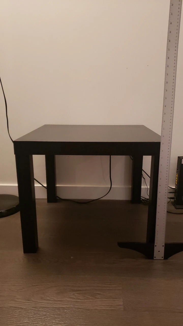 Black Ikea LACK table thumbnail