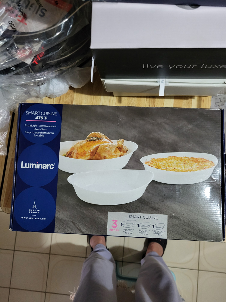 LUMINARC SMARTCUISINE 475°F 3PC FROM OVEN TO TABLE DISHES