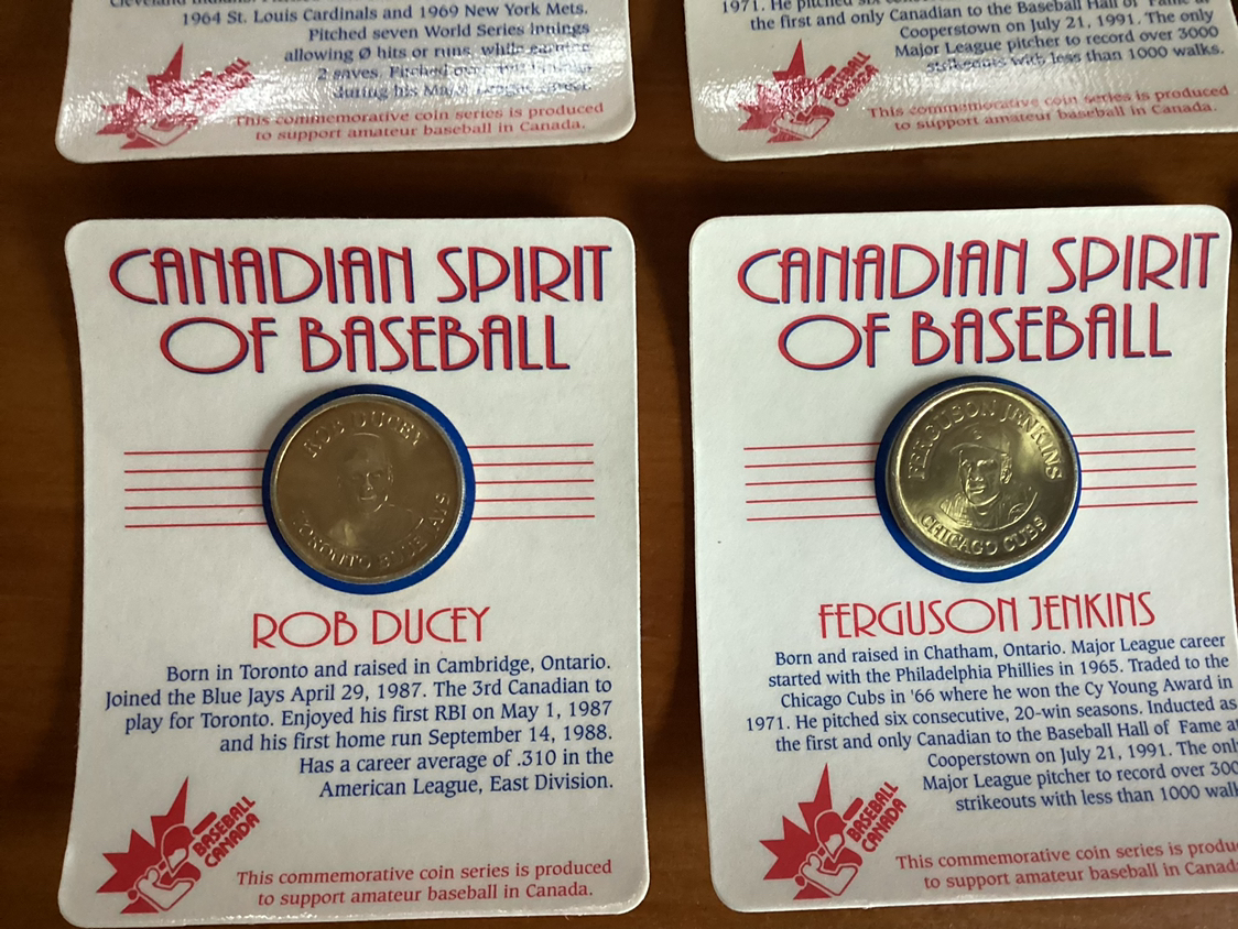 6 Rare Unopened CANADIAN SPIRIT of BASEBALL COMMEMORATIVE COINS image indicator(3)