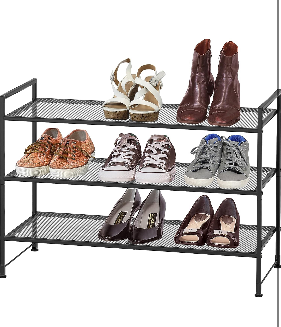 SHOE RACK | 3-Tier Stackable Mesh (New in box) thumbnail