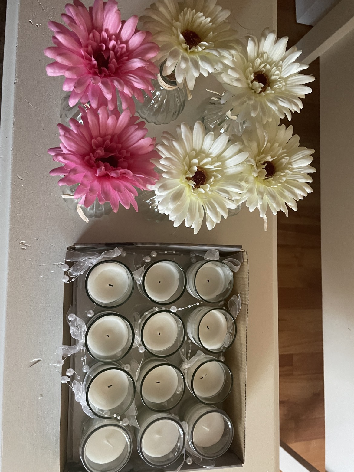 Flowers and candles