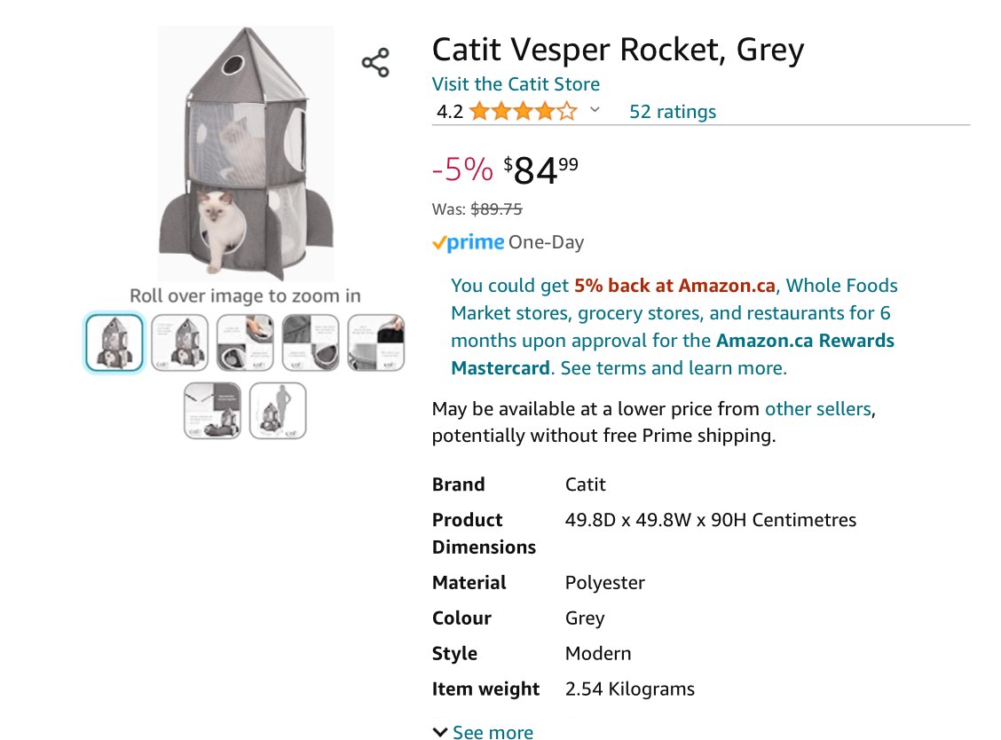 Cat Vesper Rocket - Grey image indicator(3)