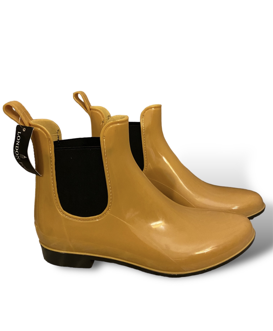 LONDON FOG YELLOW CHELSEA RAINBOOTS