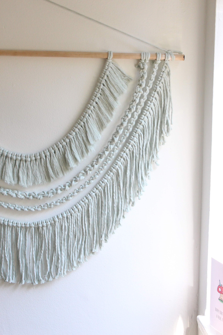 Large fringe macrame wall hanging - photo 4