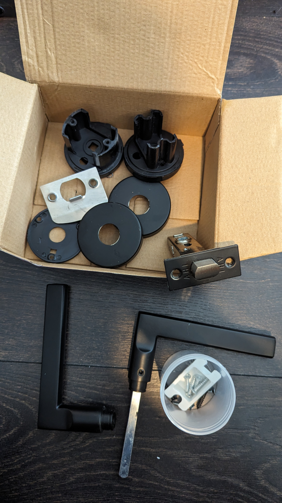 Black door handle hardware thumbnail
