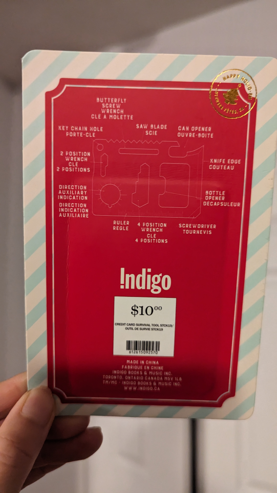 Credit card survival tool Christmas gift #sellingspree image indicator(2)