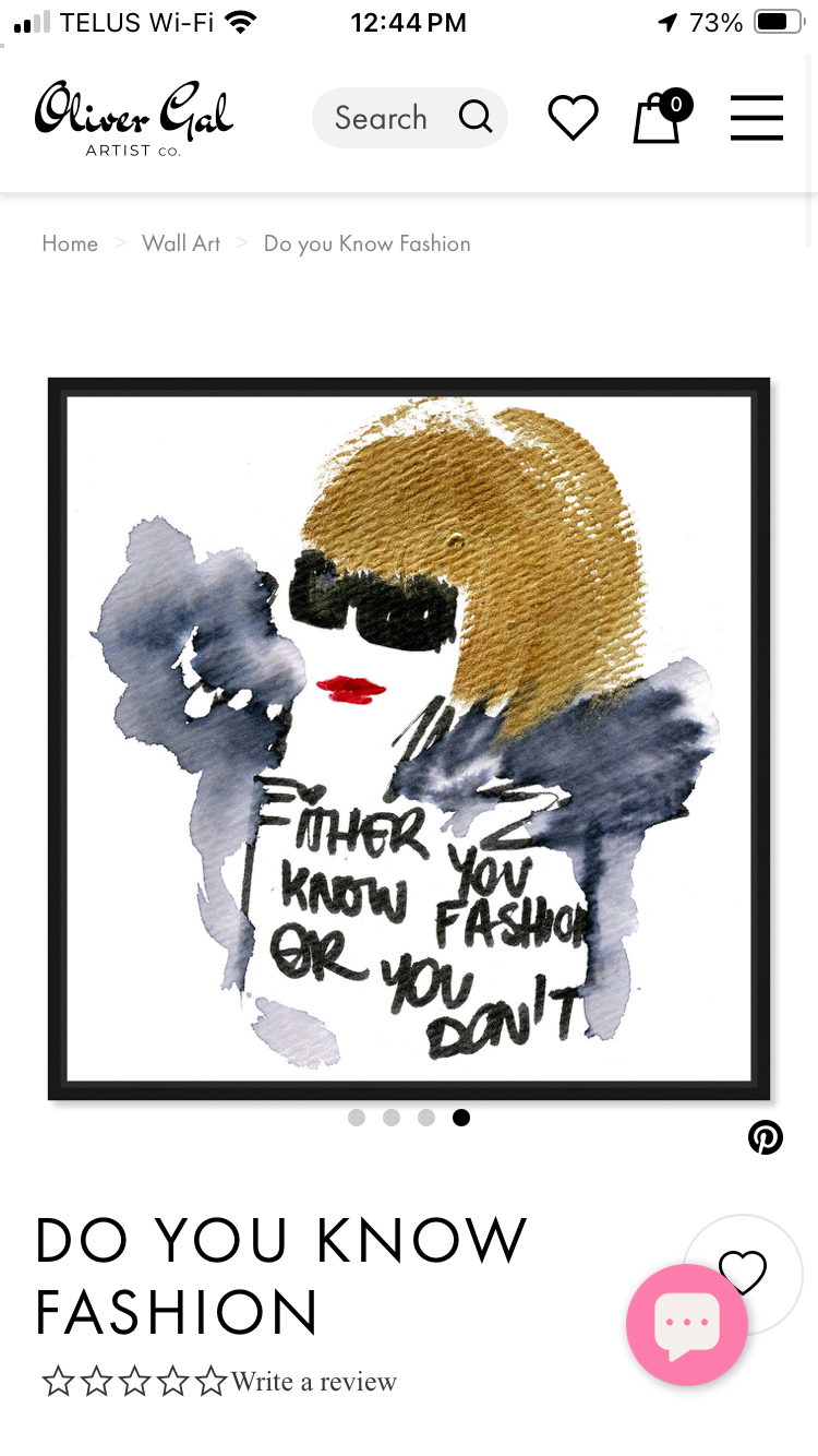 Anna Wintour ‘Do you know fashion’ print-Oliver Gal co. thumbnail