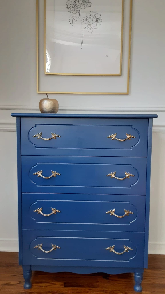 Beautifully Refinished Royal Blue Dresser! - photo 4