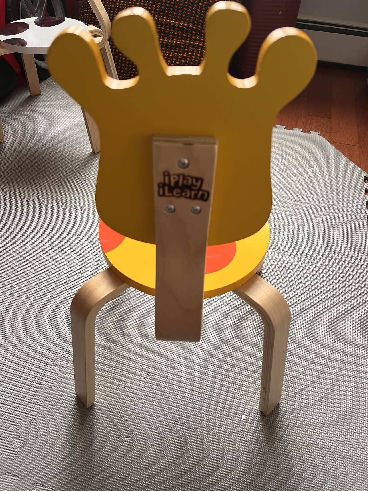 2 PCS Animal Giraffe & Cow Wooden Kids Cute Chair Sets - photo 5