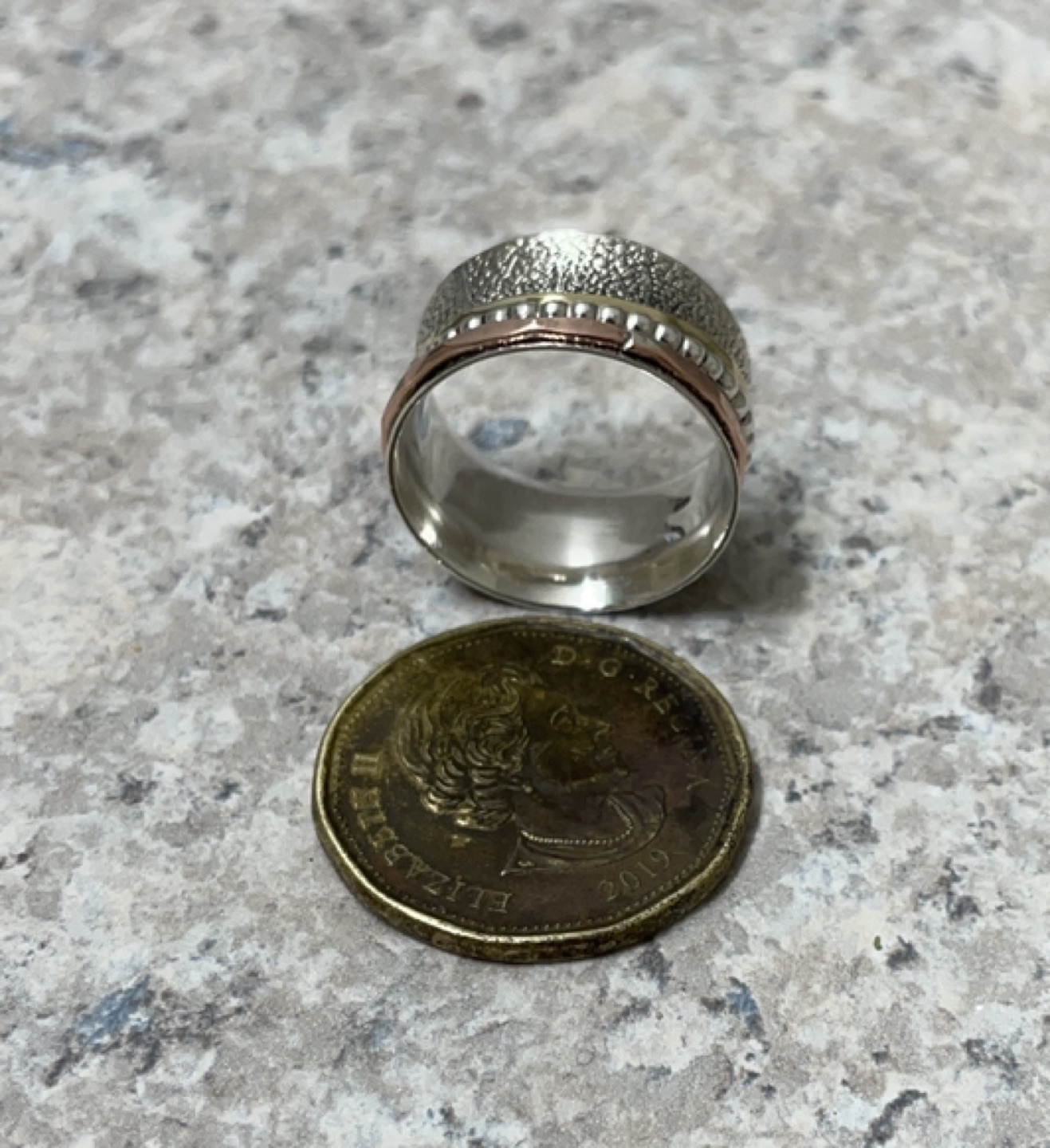 925 Sterling silver meditation ring - Size 9 🎁 image indicator(5)