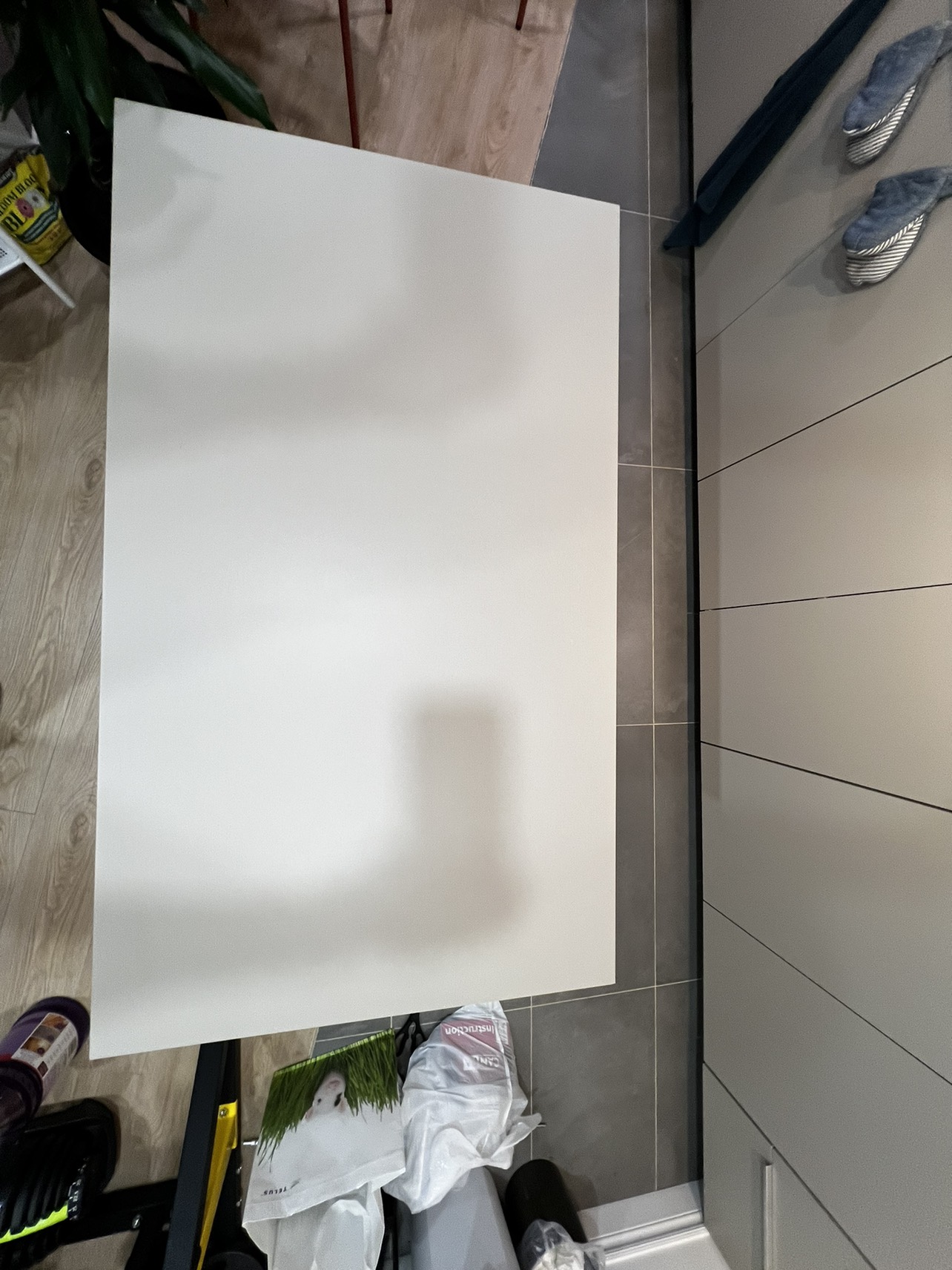 IKEA manual height adjustable Desk sit/stand white. IKEA table - photo 2