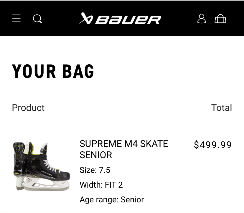 Supreme M4 skate senior Bauer