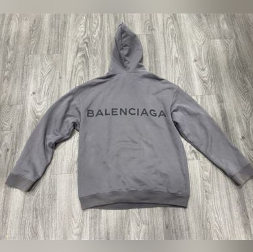 BALENCIAGA Hoodie Womens OVERSIZED Logo with PHONE POCKET
