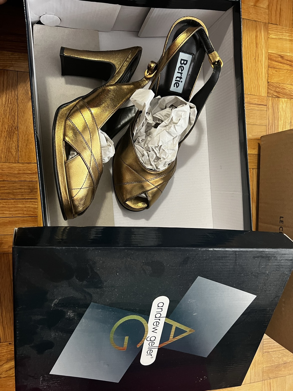 Gold heels