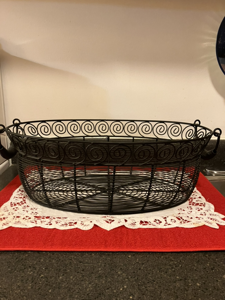 Iron basket 17” wide