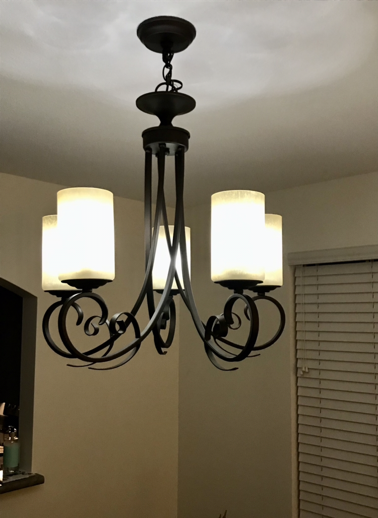 5 light Chandelier  #freecycle