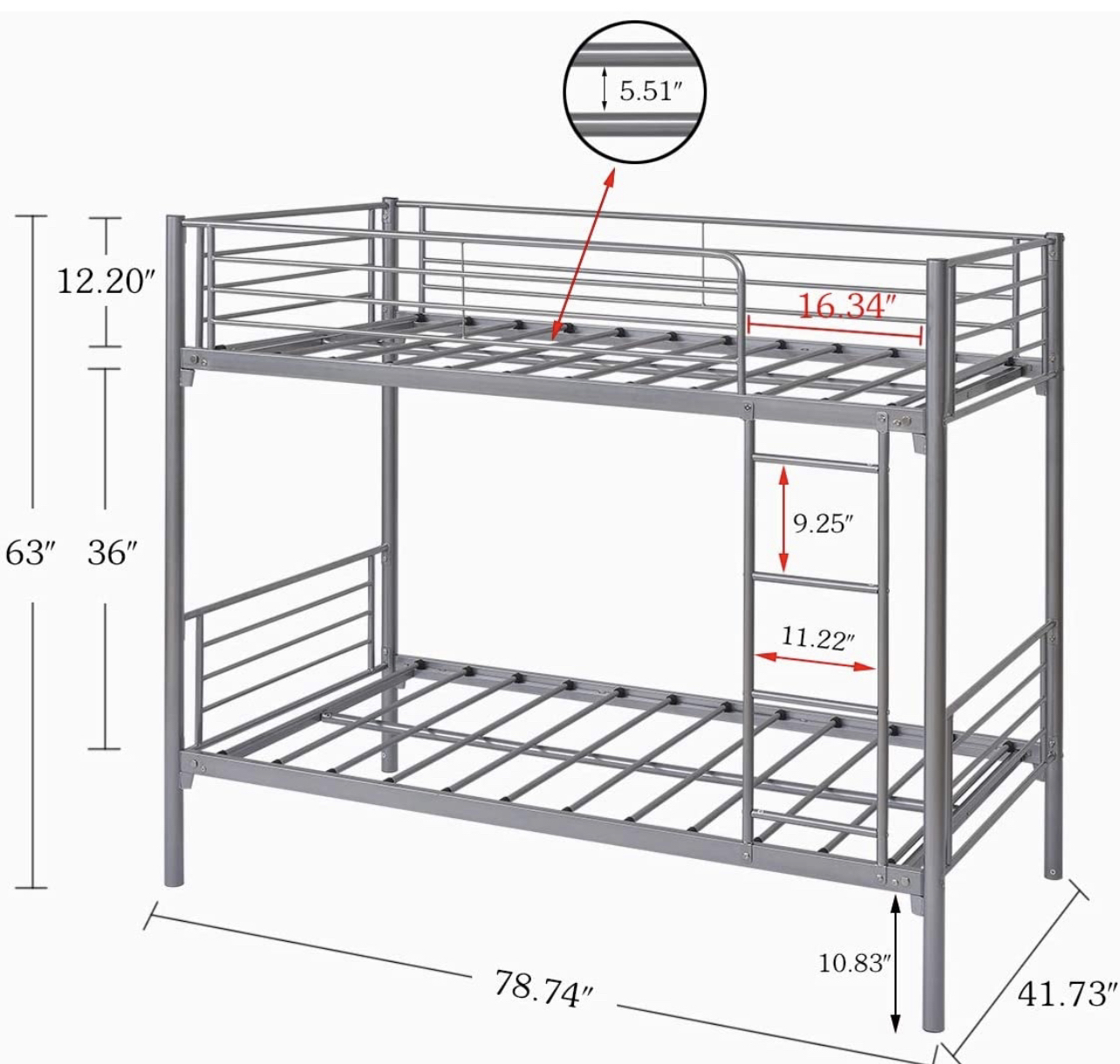 #SellingSpree 1-MONTH USED JURMERRY Bunk Beds Metal Frame - photo 2