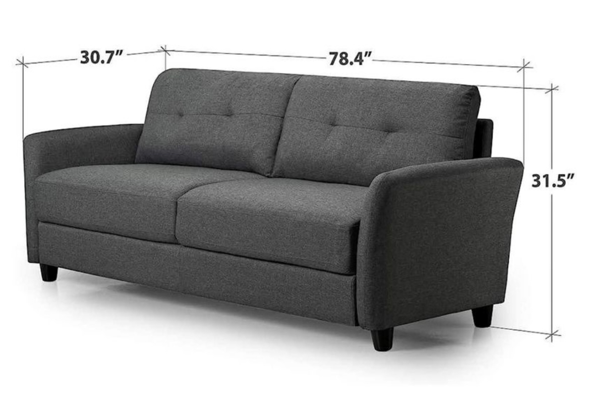 Zinus Contemporary Upholstery Sofa - Dark Gray