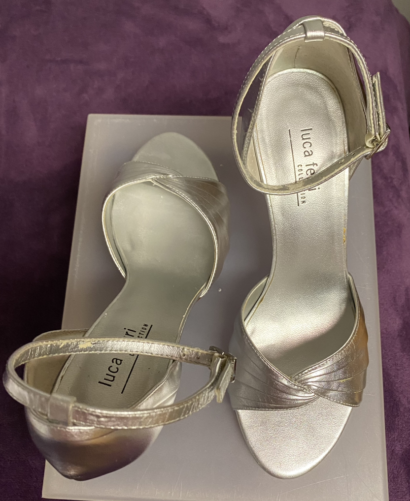 Silver dress sandals