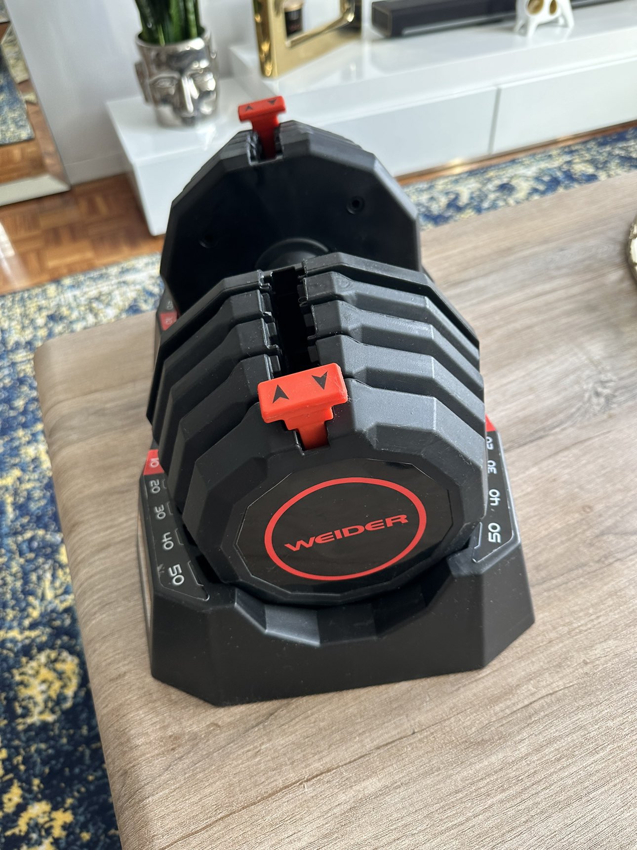 Adjustable 50 Pound Dumbbell Weights - photo 3