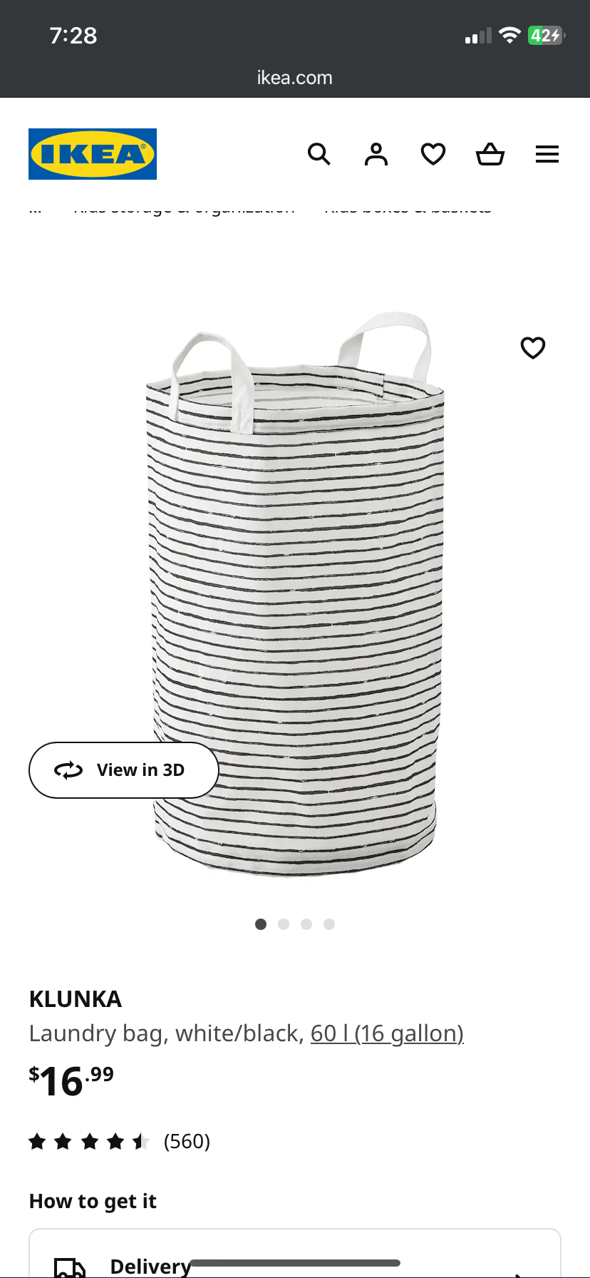 Ikea laundry bag