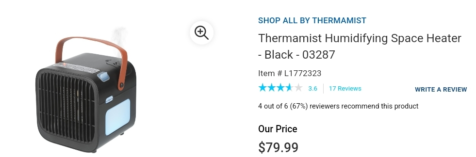 Thermamist Humidifying Space Heater - photo 2